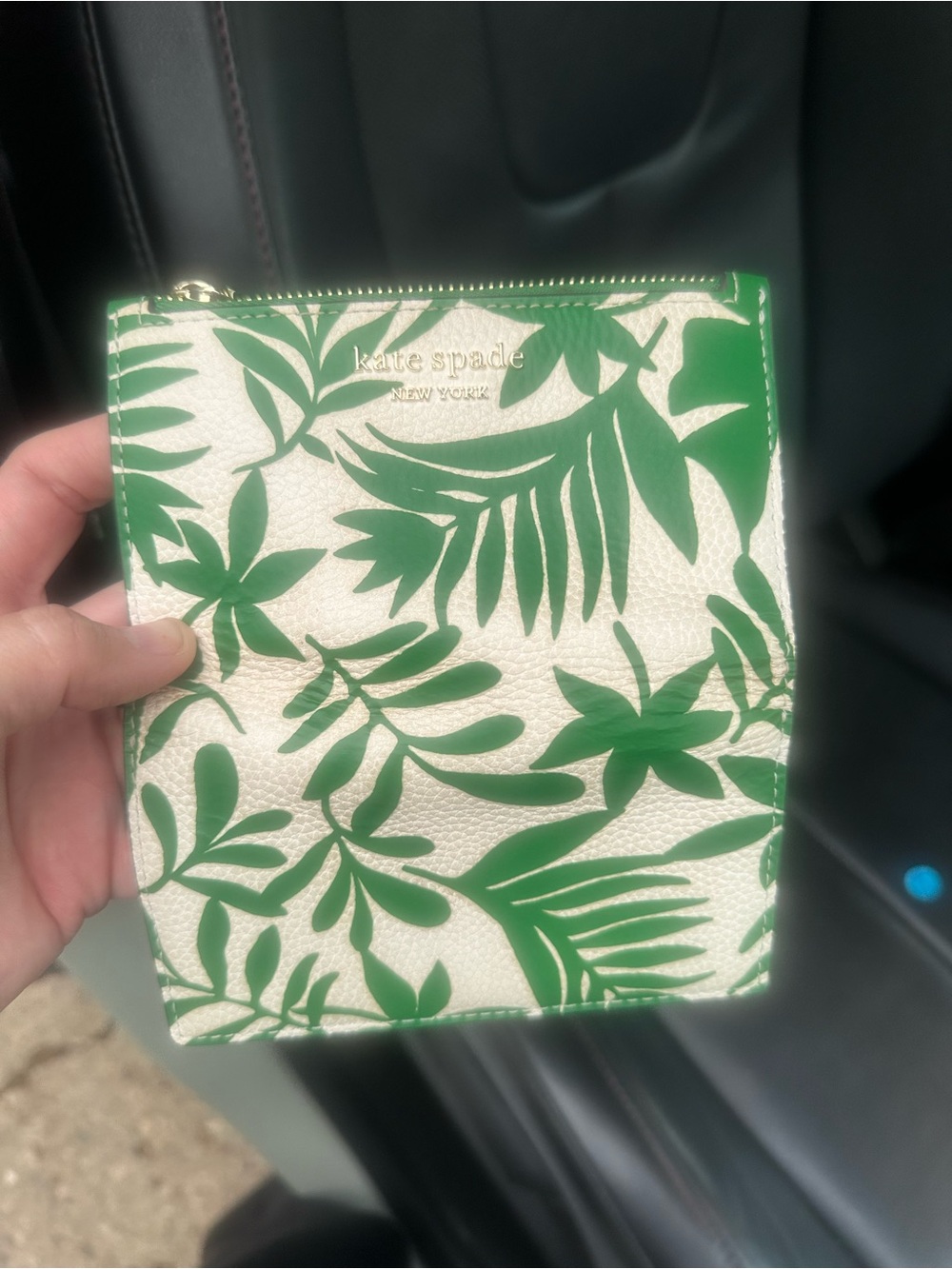 kate spade Green Leaf Zip small wallet - Picture 4 of 4